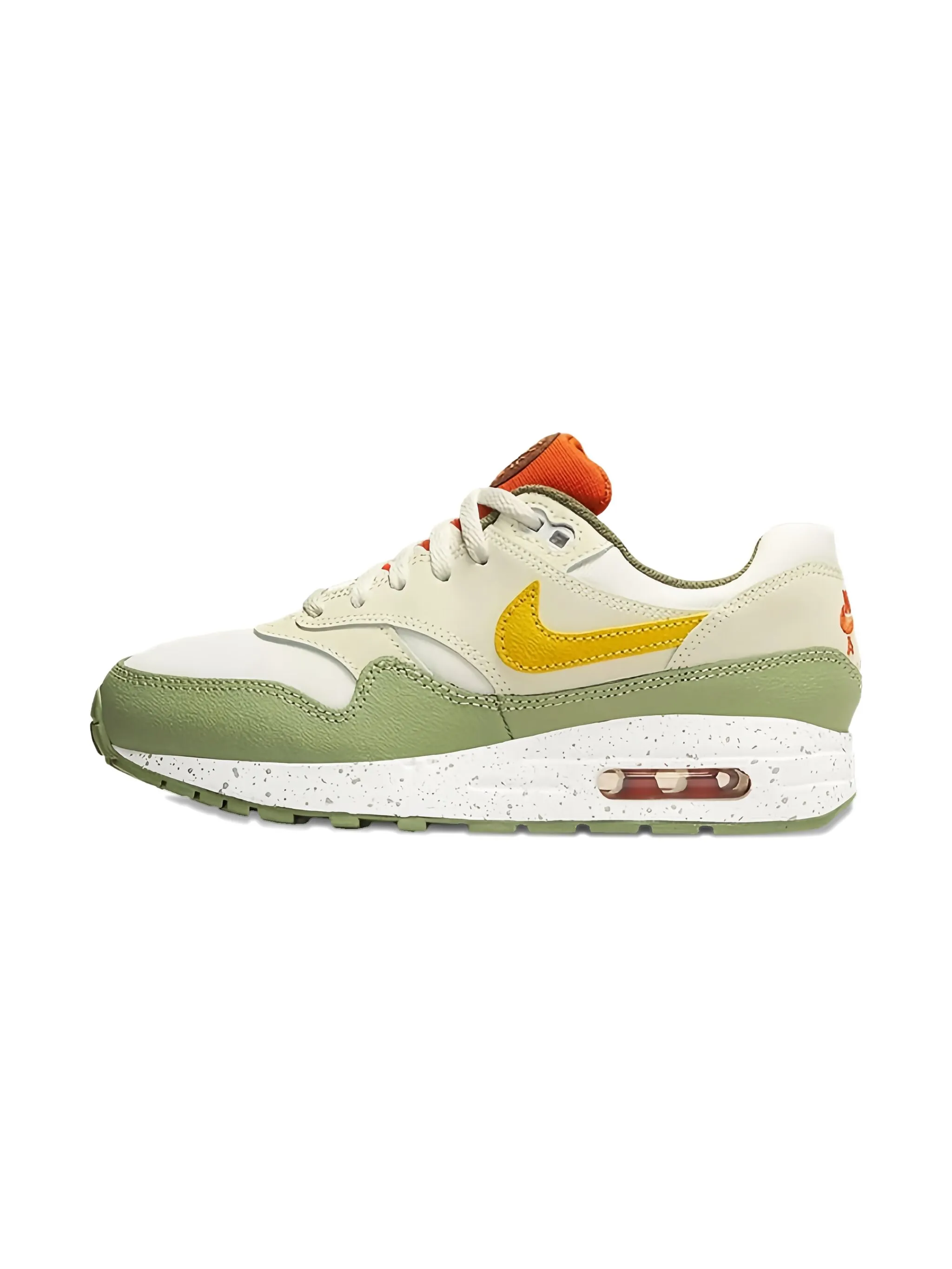 Кроссовки Air Max 1 Summit White/Vivid Sulfur Nike Kids, белый — фото 2