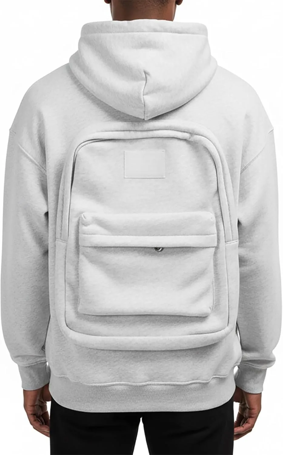 

Толстовка с капюшоном и встроенным рюкзаком, на молнии