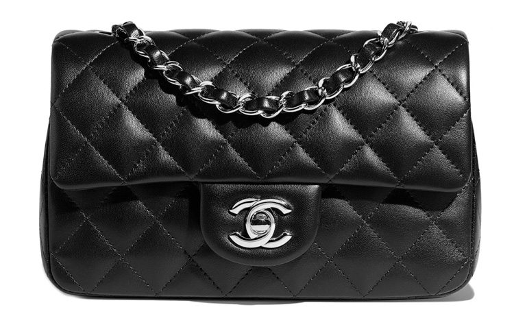 CHANEL Классический клатч CF из овчины, мини-сумка через плечо, женская, черная — фото 2