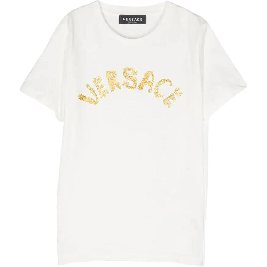 Футболка детская с круглым вырезом VERSACE белая