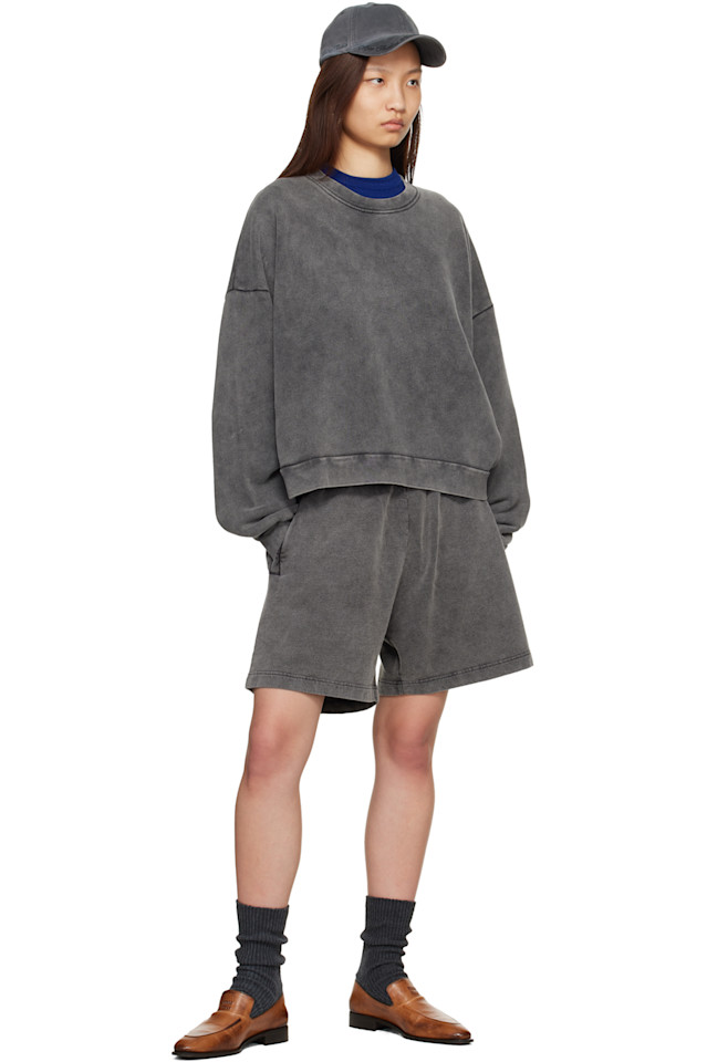Acne Studios Толстовка с серым логотипом и нашивкой — фото 4