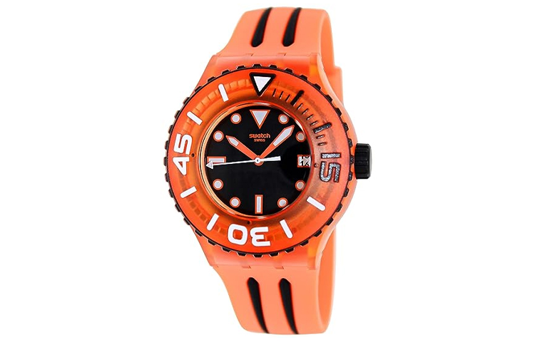 

SWATCH Часы Unisex 44mm Black Watch SUUO400