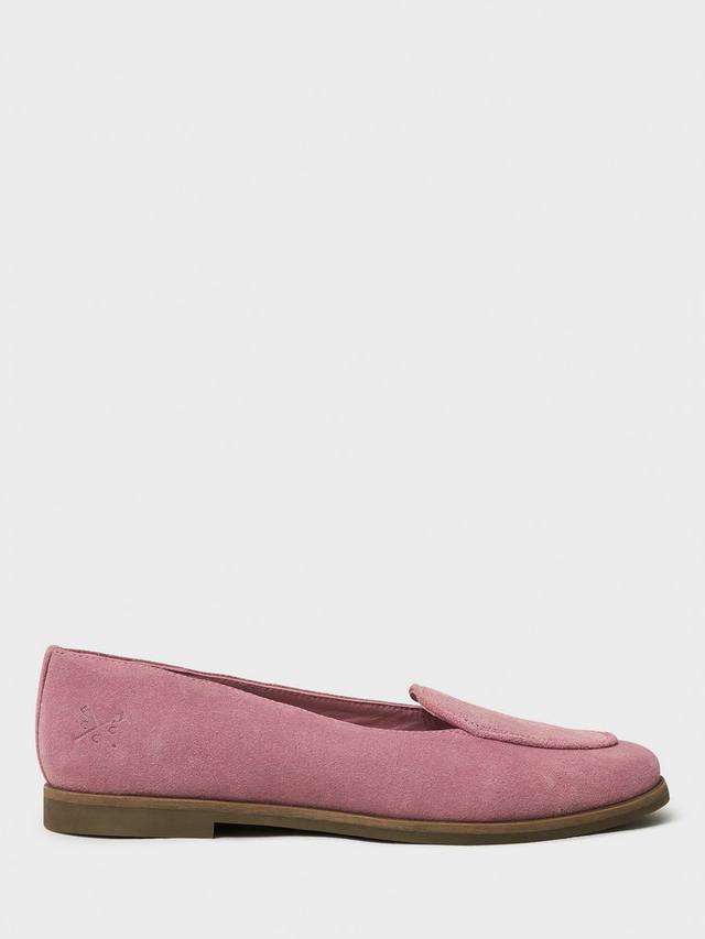 Замшевые мокасины- мулы Crew Clothing, цвет Rose Pink