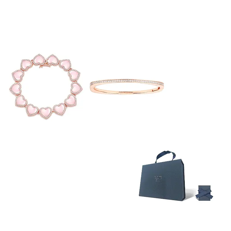 

Apm Monaco Браслет из сплава с синтетическим кубическим цирконием, унисекс, розовый