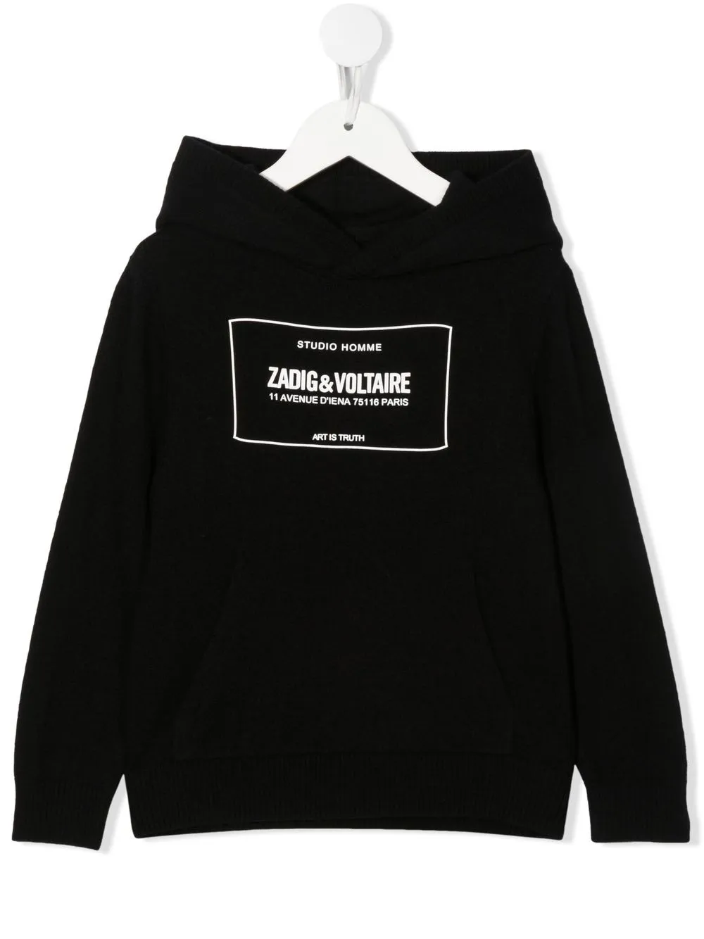 

Худи с логотипом Zadig & Voltaire Kids, черный