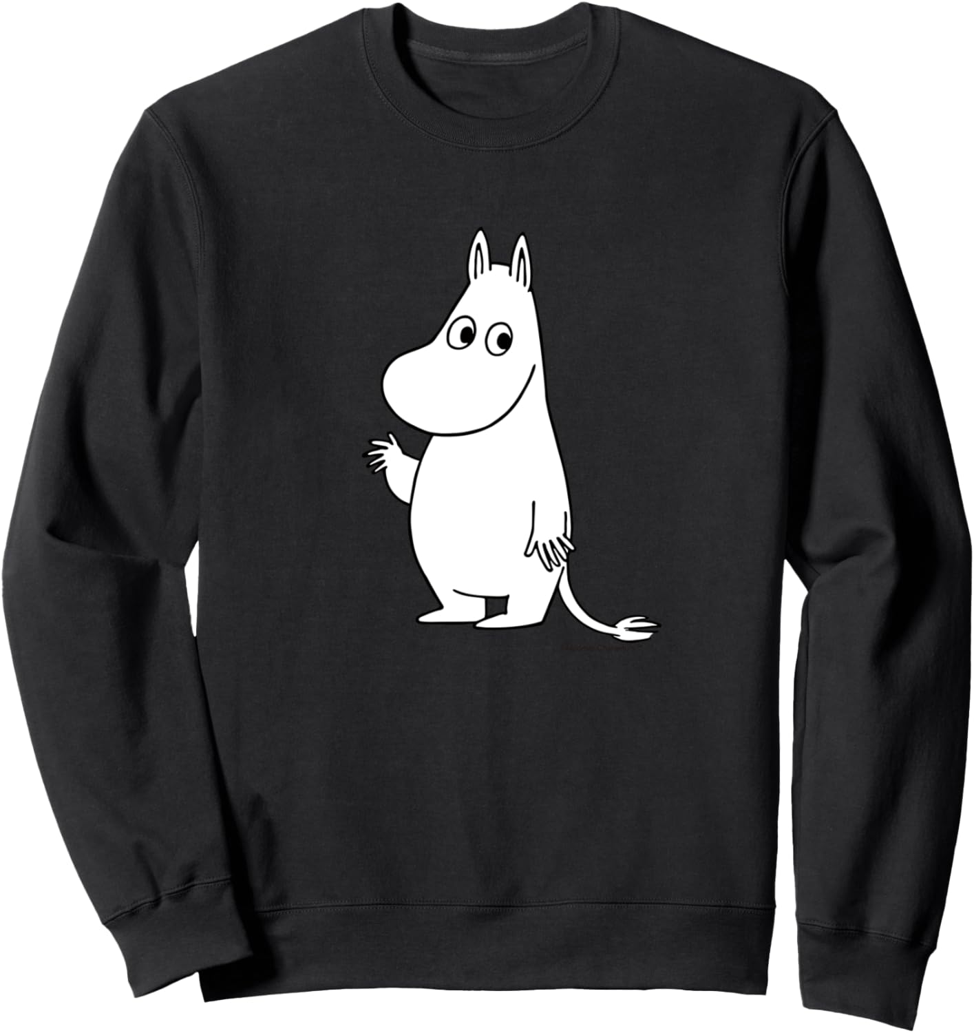 

Толстовка Moomin Hello!, черная, Черный, Толстовка Moomin Hello!, черная