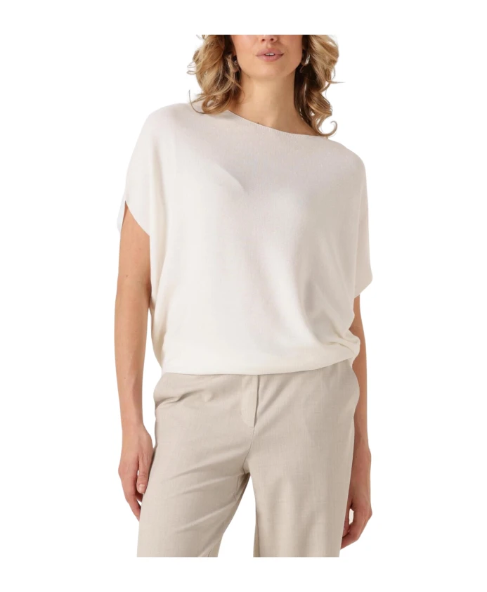 

Вязаный топ свободного кроя из смеси вискозы Summum Woman, белый