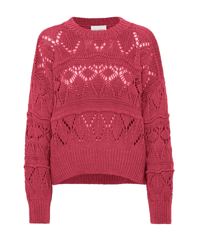 

Хлопковый свитер вишнево-красного цвета Americandreams, красный