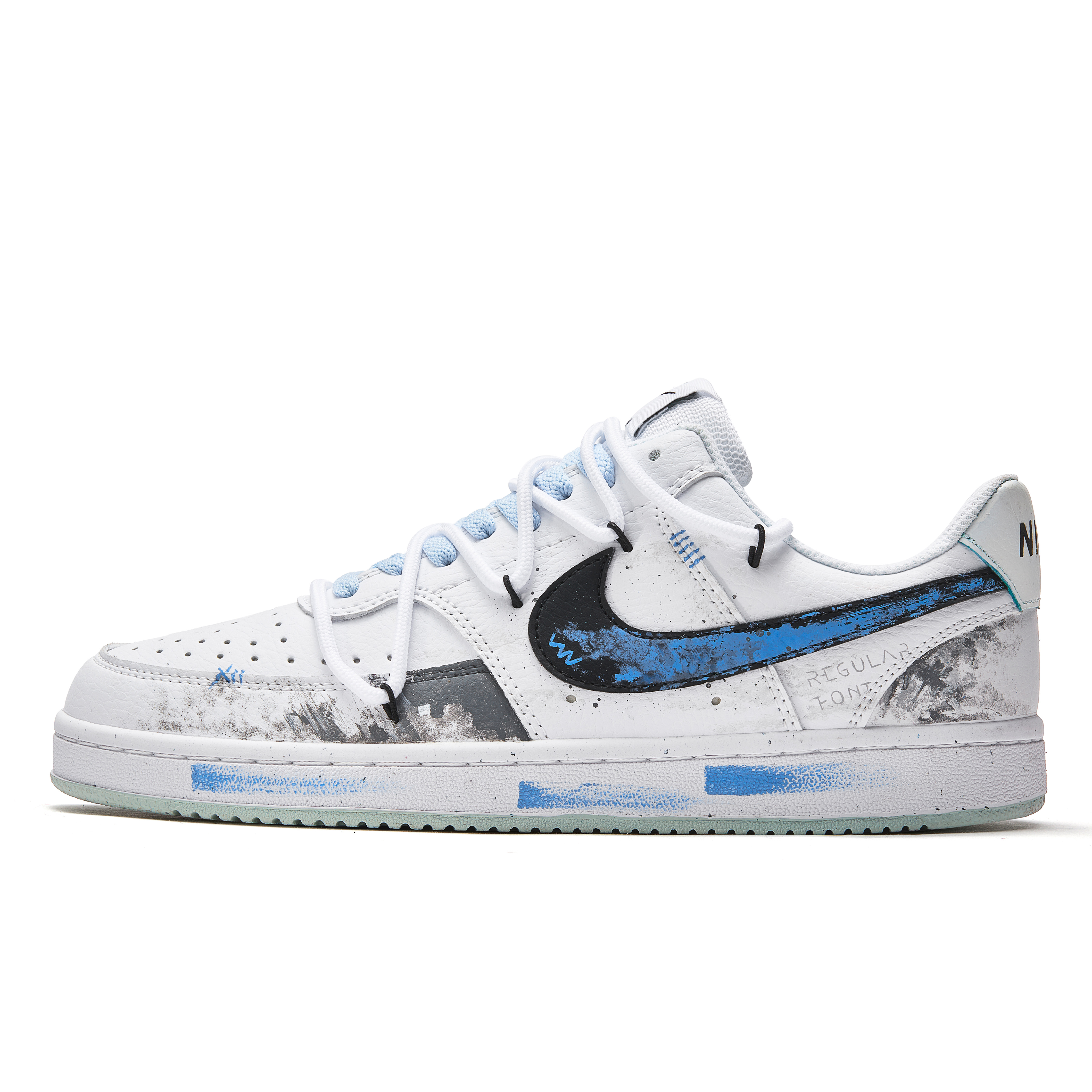 

Кроссовки Nike Court Borough Skateboarding Shoes Men Low-top White/blue, белый/синий