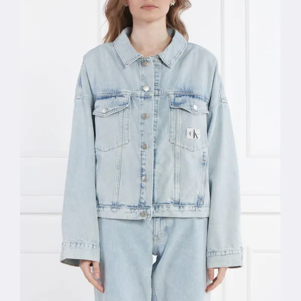 

Джинсовая куртка свободного кроя Calvin Klein, синий