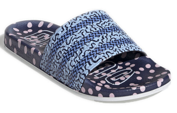 Тапочки adilette slide 'out loud' Adidas, фиолетовый — фото 2