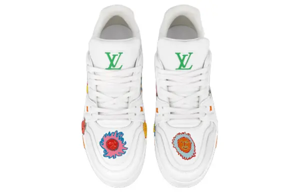 Кроссовки x yayoi kusama sneaker 'white with icons' Louis Vuitton, белый — фото 2