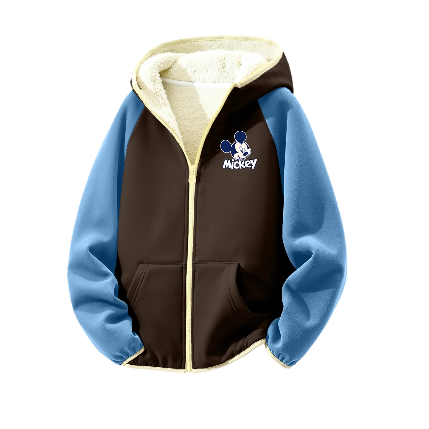 Детская флисовая толстовка с круглым вырезом Disney, [Thickened and Fleece-Lined]Di Line K Blue Coffee — фото 3