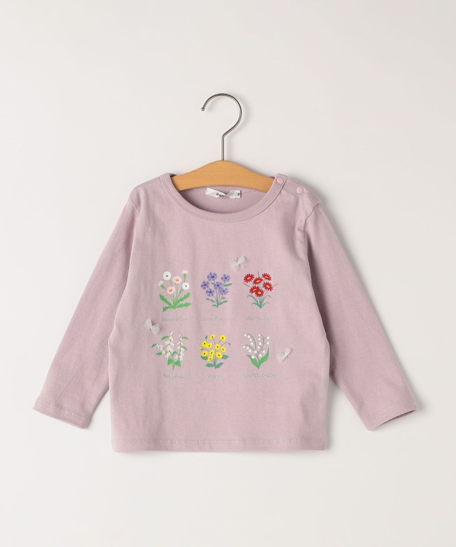 Детская футболка с длинным рукавом "Цветочная книга": 80-90 см SHIPS KIDS, Light Pink