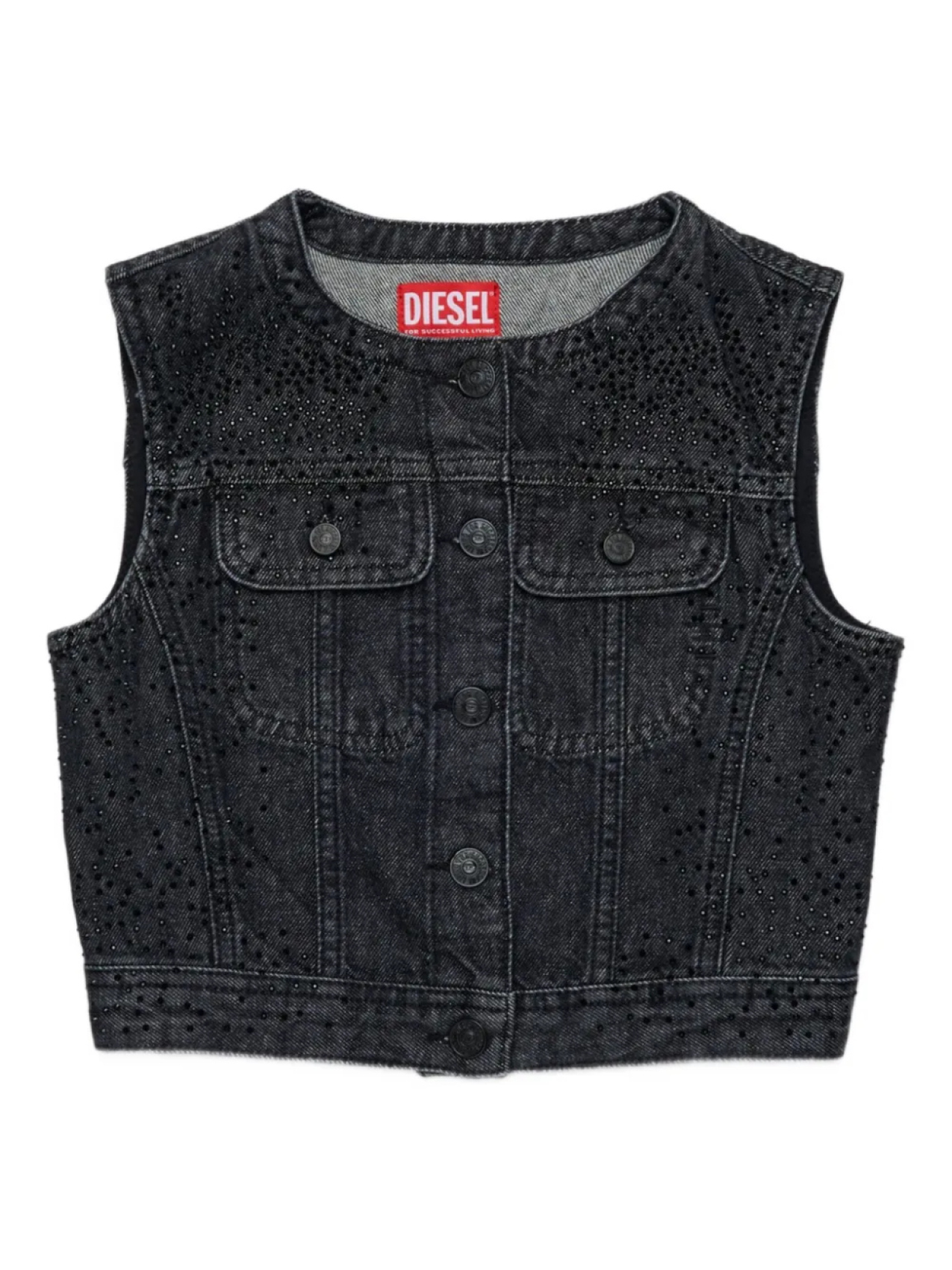 

Детский джинсовый жилет Diesel Kids, черный