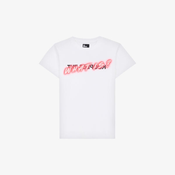 

'Что такое' футболка из хлопкового джерси с логотипом The Kooples, цвет whi01