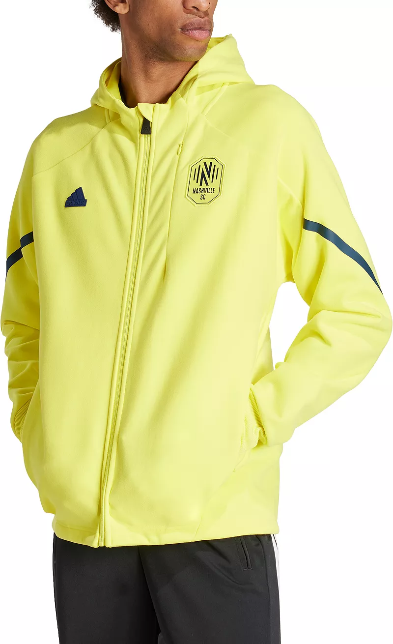 

Желтая предматчевая куртка Adidas Adult Nashville SC 2024 Anthem