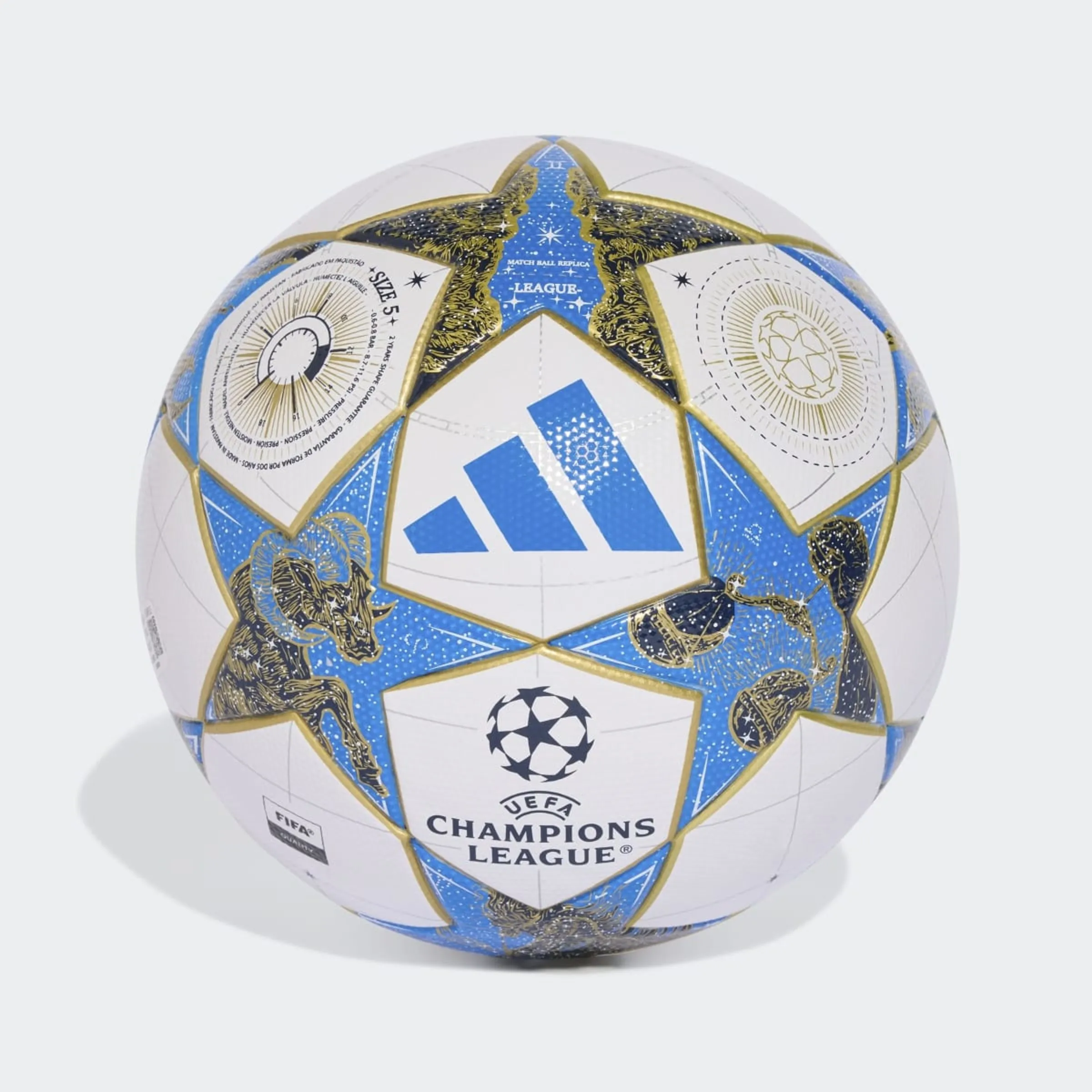 

Мяч Лиги чемпионов UEFA 2025-2026 Лига Стадия Adidas, белый