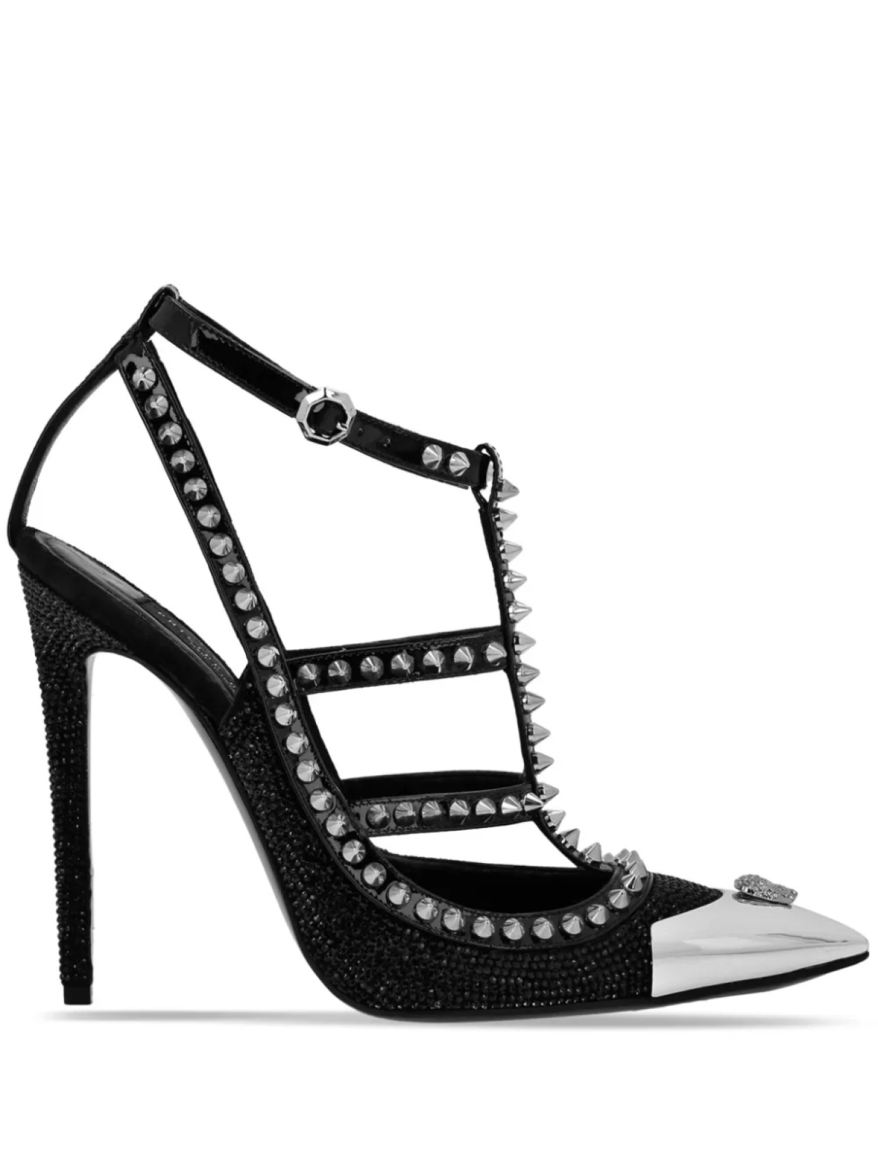 Philipp Plein туфли с декором Skull, черный