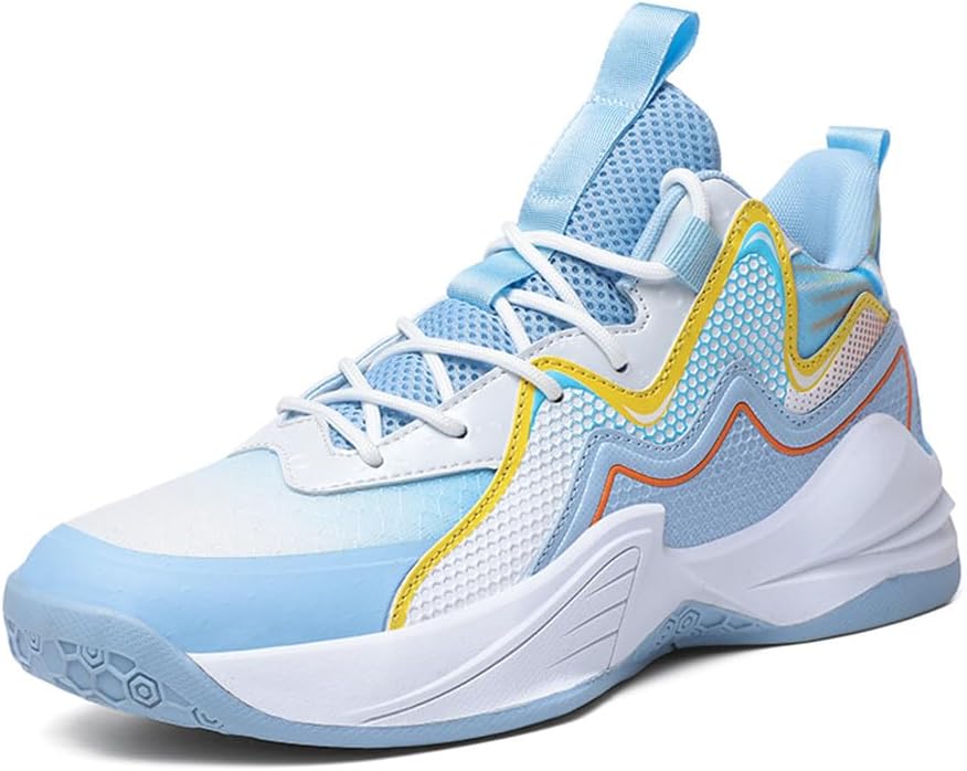 

Кожаные баскетбольные кроссовки MAUGELY для женщин и мужчин, универсальные, дышащие, спортивные беговые кроссовки для студентов, практических занятий и соревнований, синий