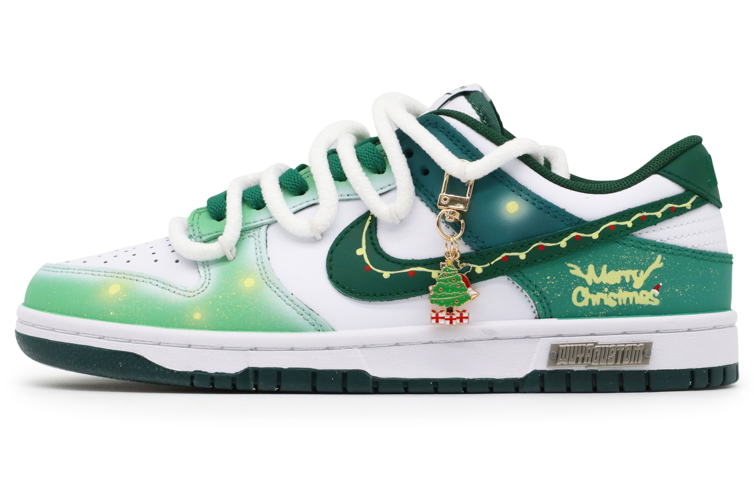 

Dunk Crow Craft, Flowing Light, Christmas Night, деконструктивная амортизация, износостойкие скейтборд кроссовки unisex Nike, зеленый