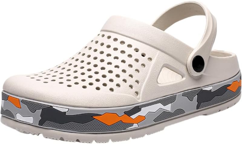 

Мужские удобные сабо из EVA- нескользящие, с толстой подошвой, шлепанцы с дышащей конструкцией для пляжа и активного отдыха, весна/лето/осень Fmshi, бежевый