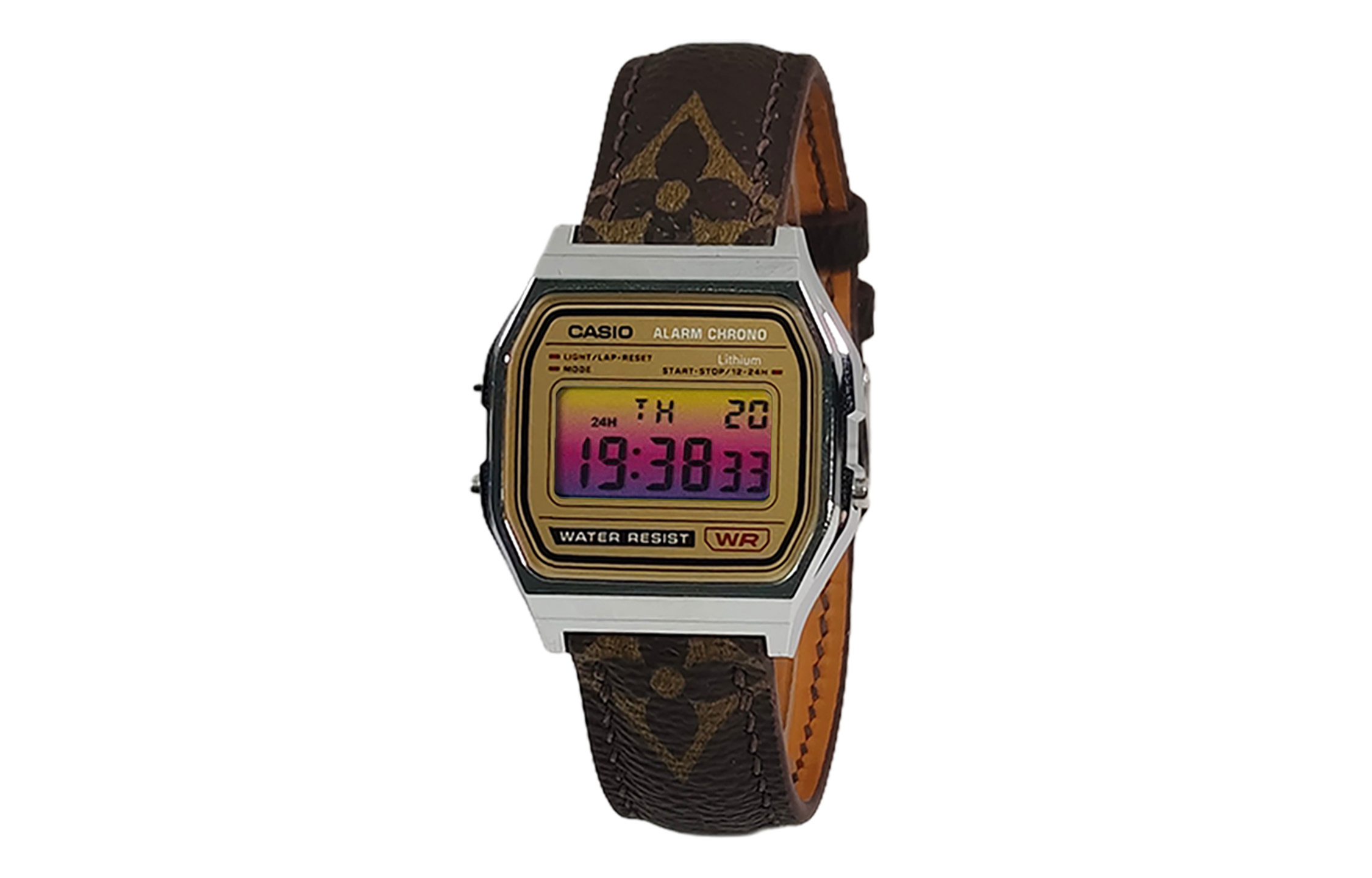 

CASIO Часы Retrofit Series Electronic Movement Genuine Leather Strap Watch Unisex Gold Dial
