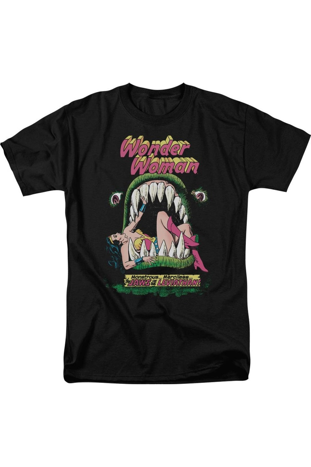 

Футболка с коротким рукавом для взрослых с героями комиксов DC Jaws Gildan, черный