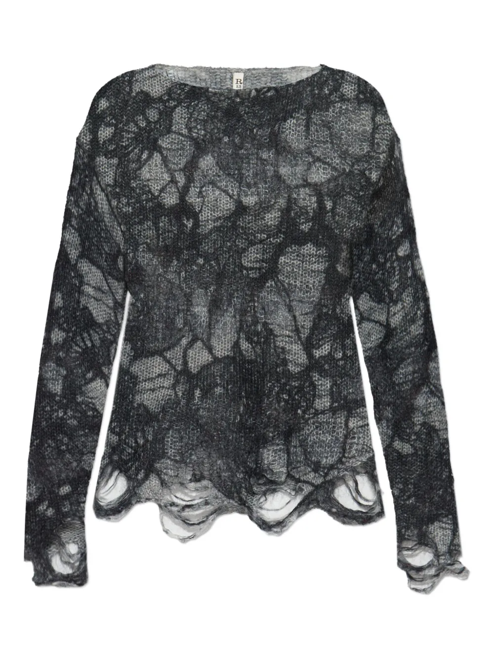 

Свитер из крупной вязки R13, черный