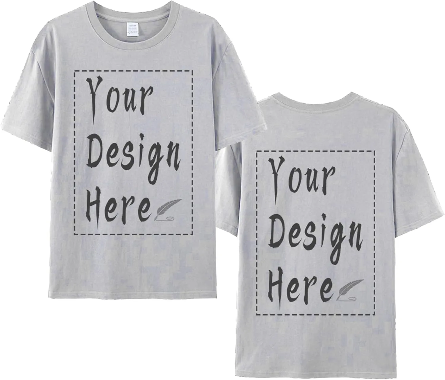 

Кастомизированная футболка Unisex с нанесением текста и изображения спереди и сзади Customized Zone