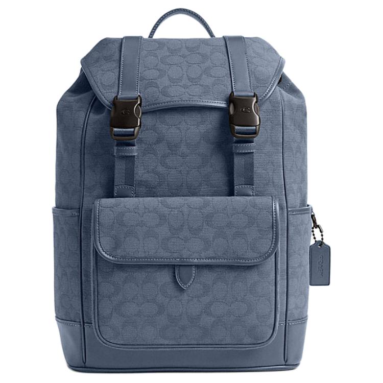 

Рюкзак Coach из холста большой мужской синий
