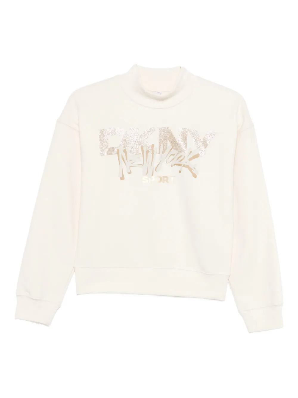 

Свитшот с высоким воротом и украшением в виде логотипа Dkny, нейтральный