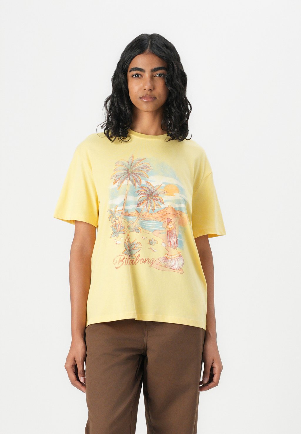 

Футболка с принтом TROUBLE IN PARADISE TEE Billabong, желтый
