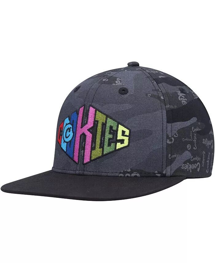 

Мужская черная кепка Snapback с камуфляжным принтом Cookies, черный