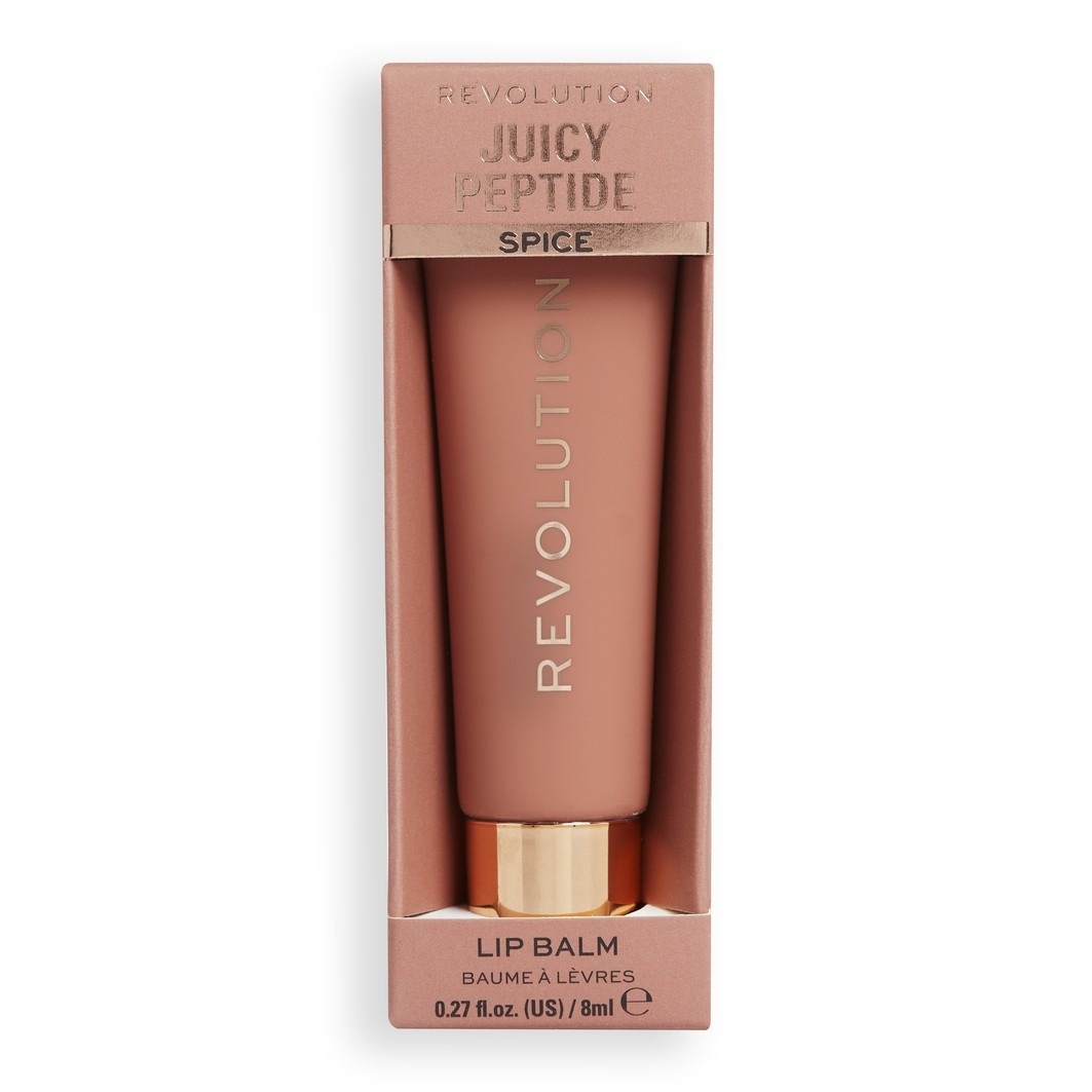 Бальзам для губ juicy peptide lip balm nude peach Revolution, #4 - peach, объем 8 мл — фото 4