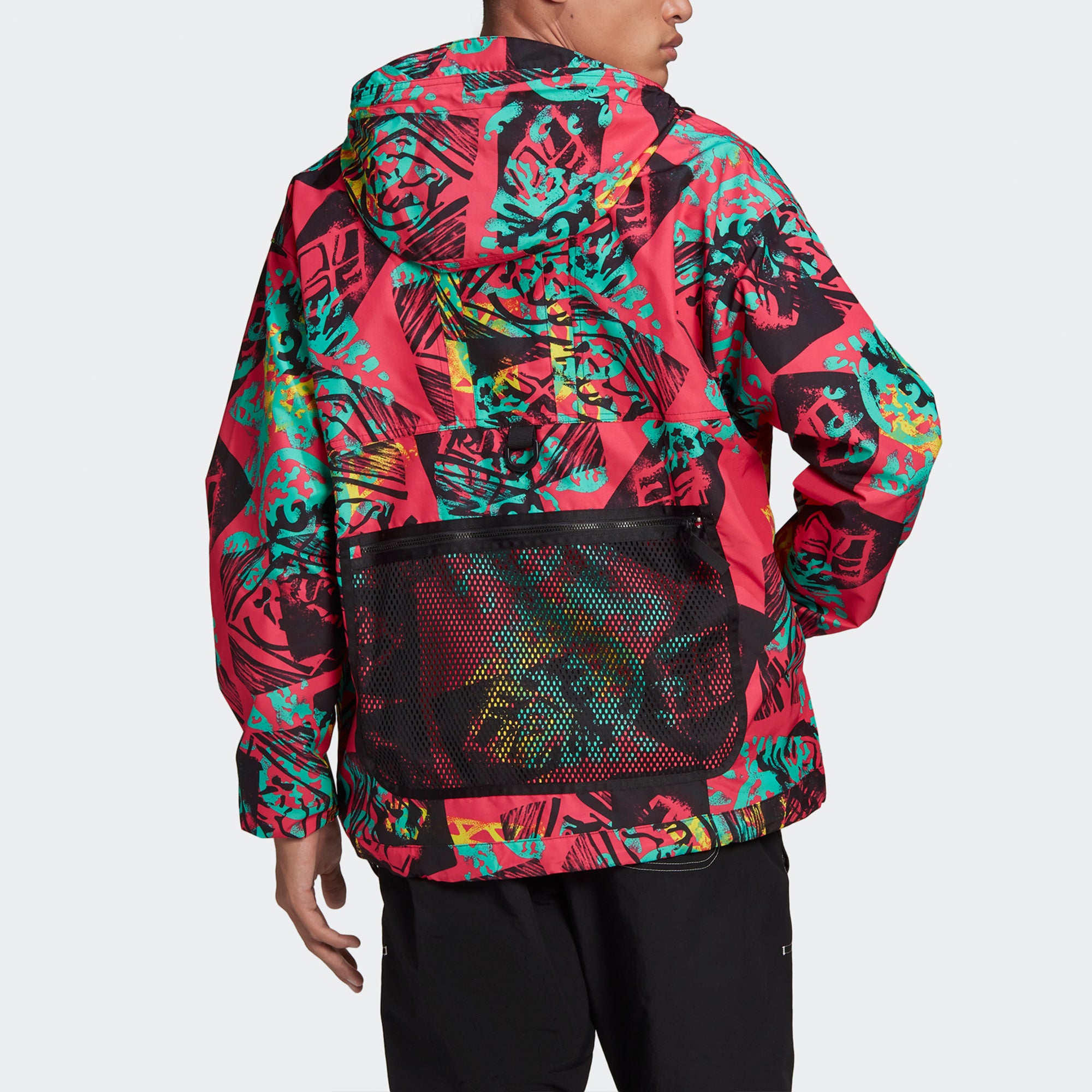 Куртка adidas originals Adv Mesh Wvn Wb Retro Printing Hooded Jacket GN8855 — фото 3