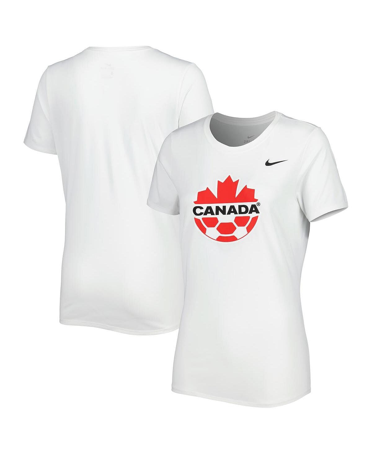 

Женская белая футболка Canada Soccer Legend Performance Nike, белый
