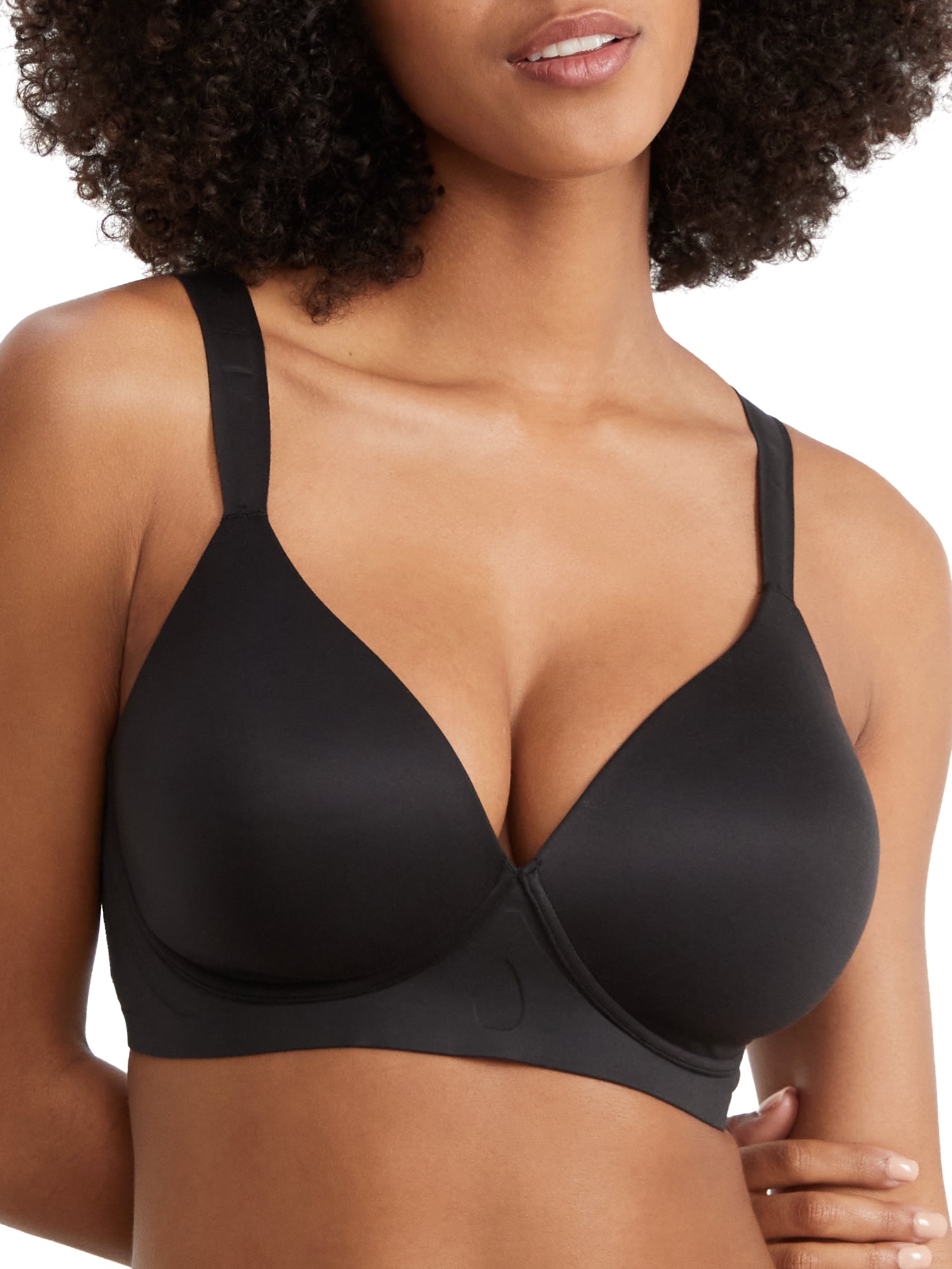 

Бюстгальтер-футболка без косточек от Bali Women's Comfort Revolution Ultimate с поддержкой, черный