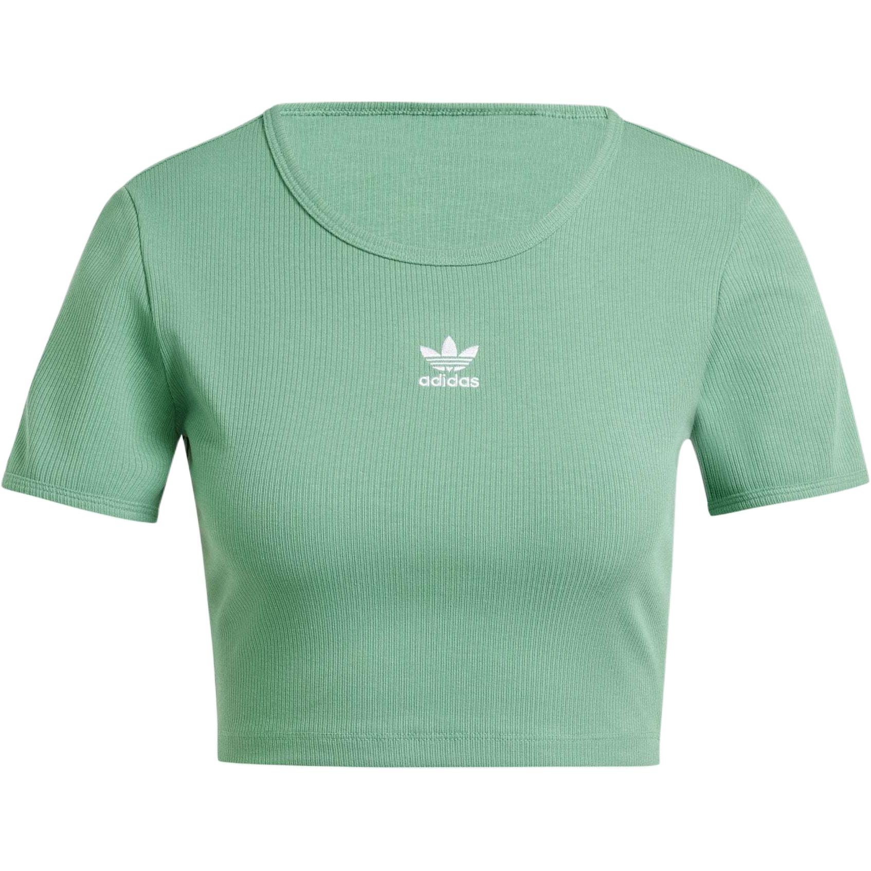 Футболка базовая женская светло-зеленая Adidas Originals — фото 2