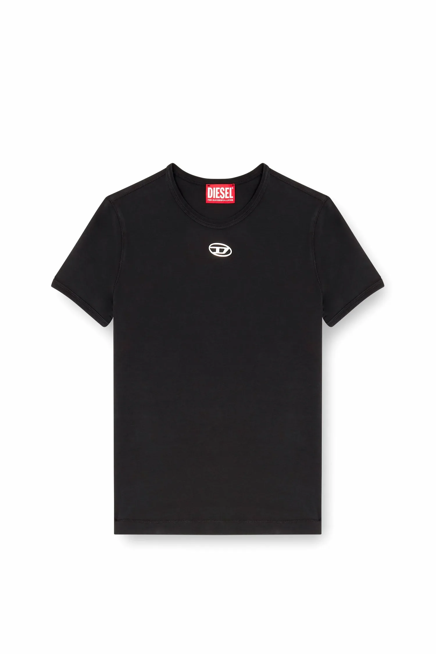 Женская футболка с коротким рукавом T-UNCUTIESLONG-OD Diesel, black — фото 4