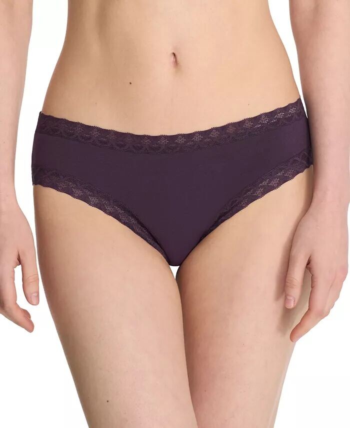 

Хлопковые трусы Bliss с кружевной отделкой 156058 Natori, мультиколор