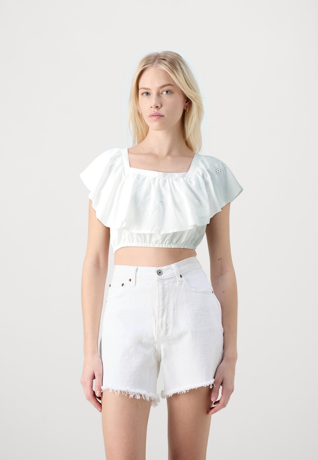 

Блуза VMIBIZA CROP Vero Moda, белый