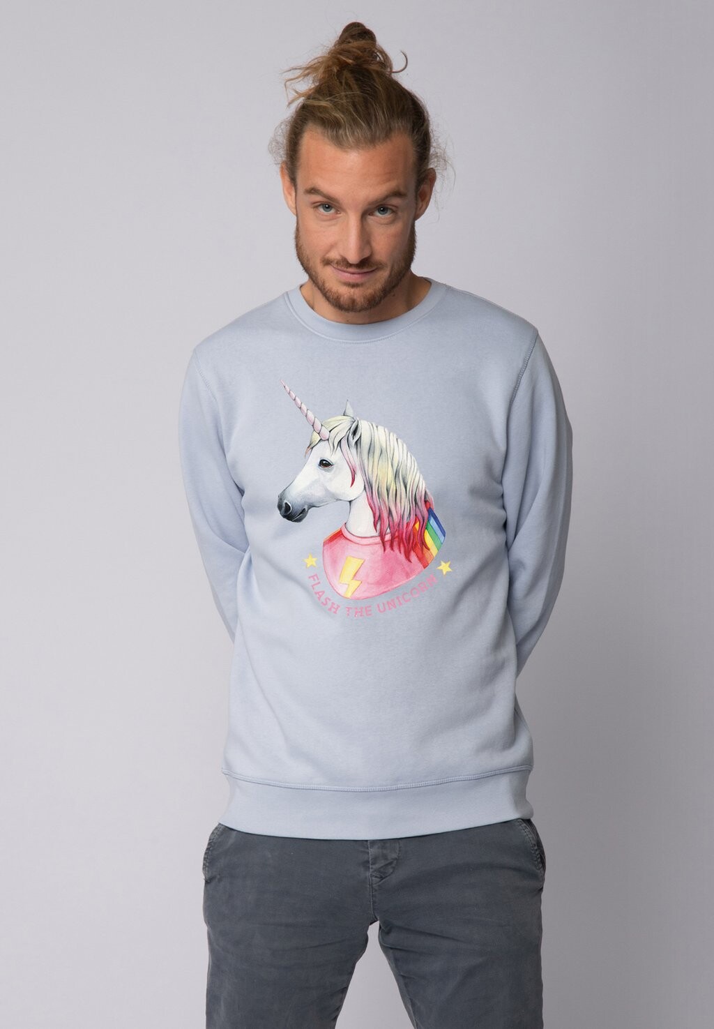 

Толстовка FLASH THE UNICORN watapparel, светло-голубой