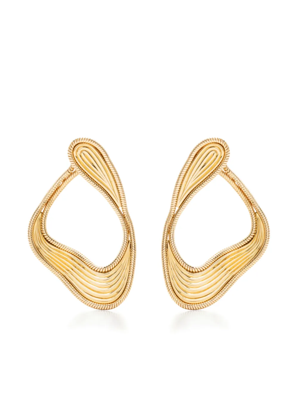 

Серьги-кольца Stream Lines из желтого золота Fernando Jorge, золотой