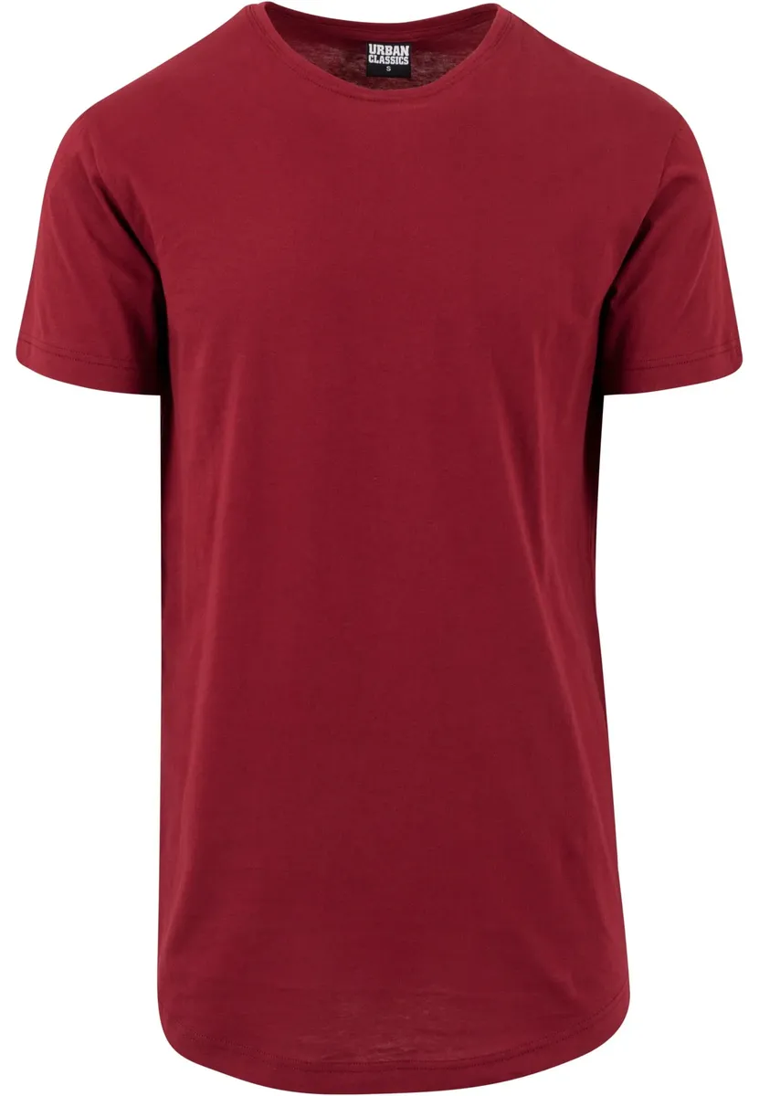 

Рубашка с короткими рукавами URBAN CLASSICS " Urban Classics Men's Shaped Long Tee", цвет Burgundy