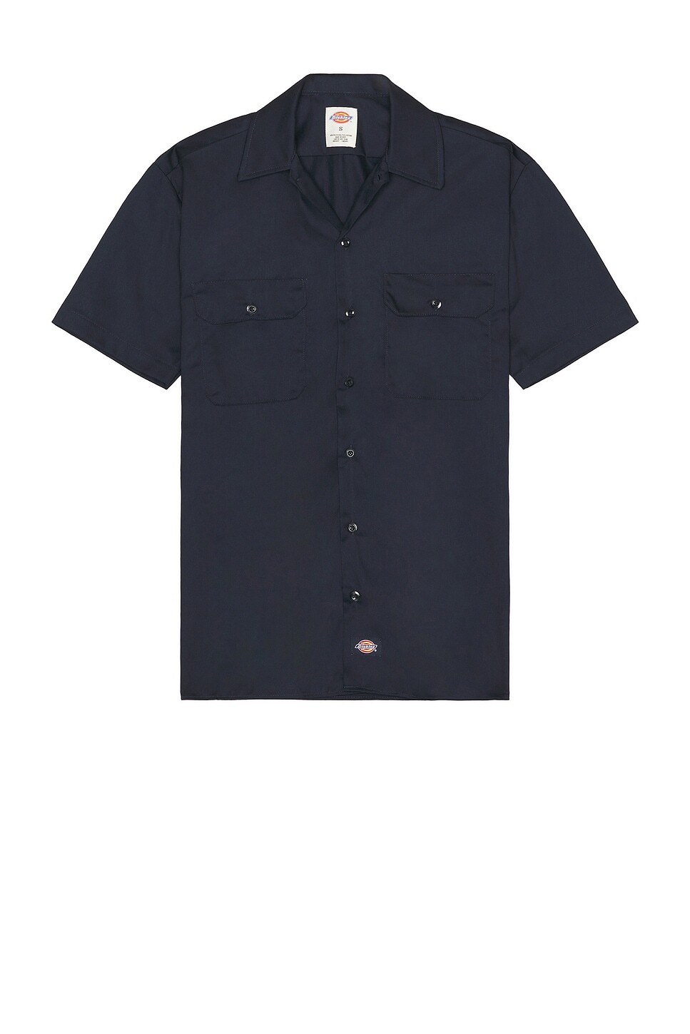

Оригинальная рабочая рубашка из твила с короткими рукавами Dickies, темно-синий