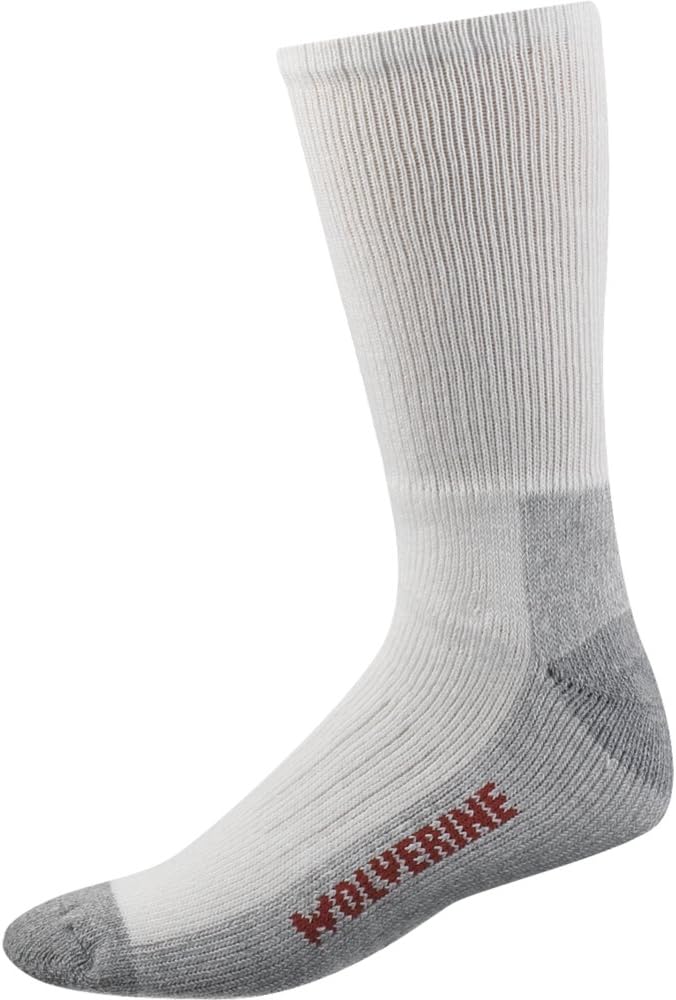 

Мужские ботинки Wolverine с стальным носком и хлопковыми носками - 2 пары - прочная амортизация, белый