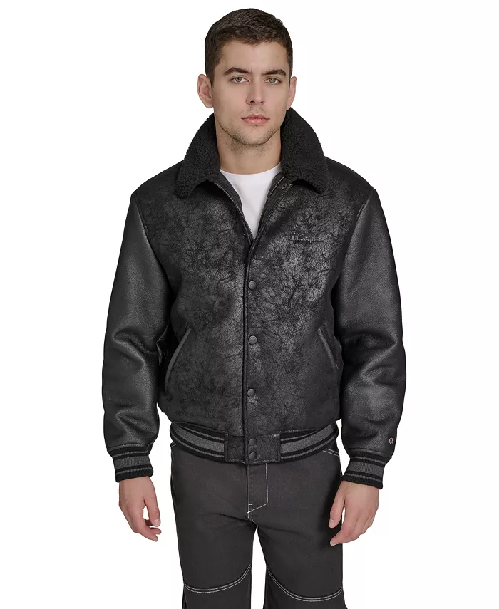 

Мужская куртка-варенка из искусственной овчины Champion, черный