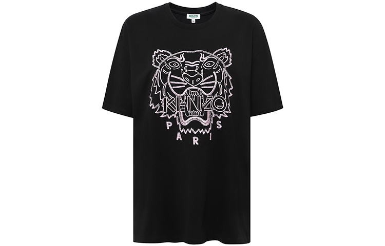 

Футболка женская Kenzo Classic Tiger Head, черный / белый