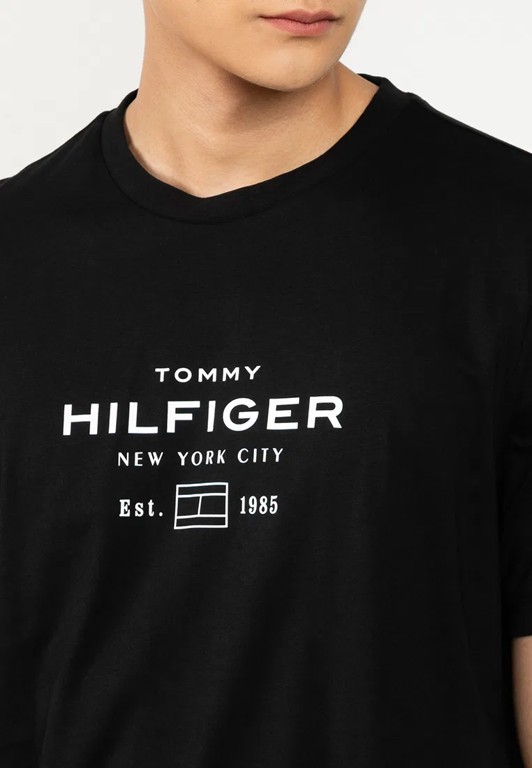Футболка с графическим принтом, Tommy Hilfiger, черный — фото 3